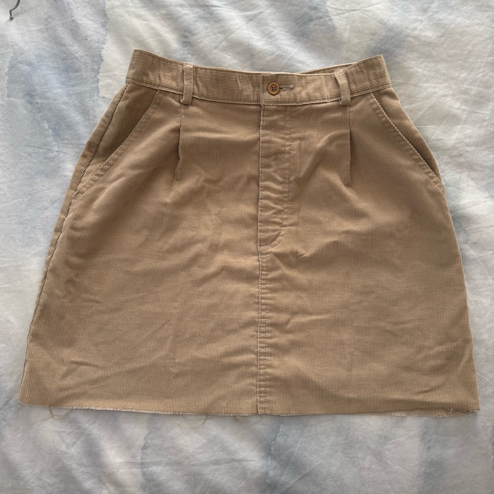 L.L. BEAN Vintage Corduroy Tan  Skirt